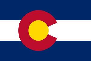 de officieel stroom vlag van Colorado Verenigde Staten van Amerika staat . staat vlag van Colorado. illustratie. foto