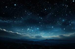 ai gegenereerd sterren over- de nacht lucht foto