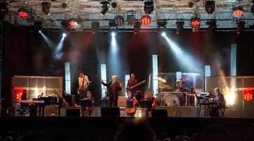 monza, italië, 2021 - live rockconcert van franco battiato foto