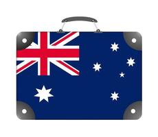 Australische landvlag in de vorm van een reiskoffer foto