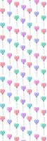 wit blauw roze hart lucht ballonnen patroon bladwijzer - 1 foto