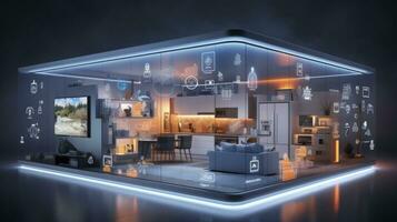 ai gegenereerd verbonden leven, de iot revolutie in slim huizen. ai gegenereerd foto