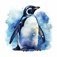 ai gegenereerd waterverf pinguïn voor t-shirt ontwerp. ai gegenereerd foto