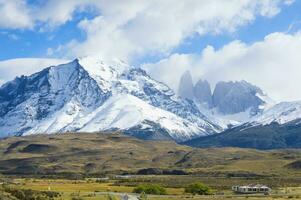 cuernos del pijn, Torres del paine nationaal park, chileens Patagonië, Chili foto