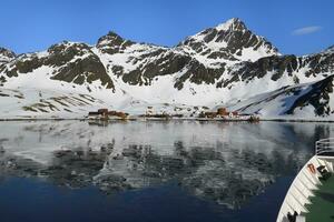 voormalig grytviken walvisvangst station, koning edward inham, zuiden Georgië, zuiden Georgië en de belegd broodje eilanden, antarctica foto