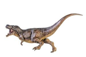 trex tyrannosaurus dinosaurus Aan geïsoleerd achtergrond foto
