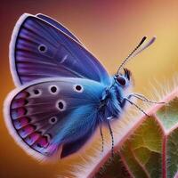 ai gegenereerd vlinder mengen van Purper en blauw, ai gegenereerd foto