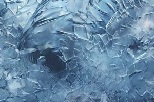 ai gegenereerd abstract ijs texturen Aan auto venster in winter. berijpt glas en ijs. een getextureerde Look. achtergronden en texturen concept. ai generatief foto