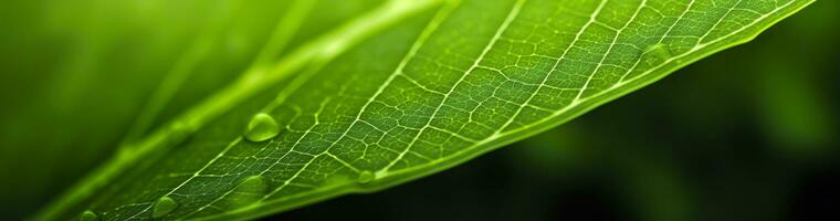 ai gegenereerd groen blad natuur achtergrond. ai gegenereerd foto