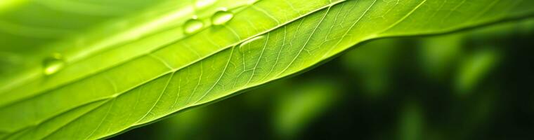 ai gegenereerd groen blad natuur achtergrond. ai gegenereerd foto