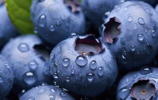 ai gegenereerd nat bosbes fruit. ai gegenereerd foto