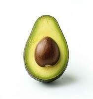 ai gegenereerd avocado Aan wit achtergrond. ai gegenereerd foto