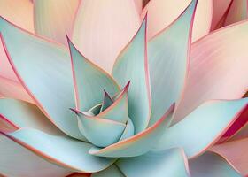 ai gegenereerd agave bladeren in modieus pastel kleuren voor ontwerp achtergronden. ai gegenereerd foto