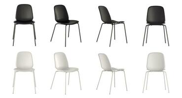 3d renderen van ikea lida's dining stoelen in verschillend keer bekeken foto