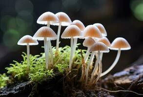 ai gegenereerd hemimycena soorten mairei. ai gegenereerd. foto