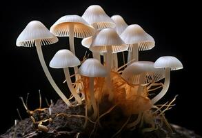 ai gegenereerd hemimycena soorten mairei. ai gegenereerd. foto