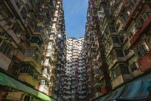 de monster gebouw, een groep van vijf verbonden gebouwen in hong kong, China foto