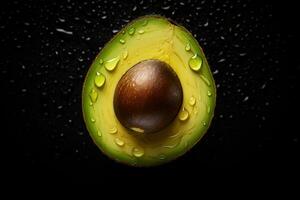 ai gegenereerd portret avocado met water laten vallen ai generatief foto