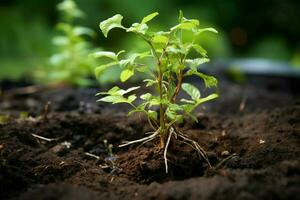 ai gegenereerd klimaat actie aanplant een nieuw boom naar gevecht en verzachten klimaat verandering ai gegenereerd foto