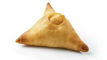 ai gegenereerd smakelijk samosa geïsoleerd Aan wit achtergrond. ai gegenereerd. foto