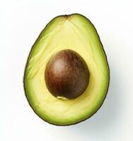 ai gegenereerd avocado Aan wit achtergrond. ai gegenereerd foto