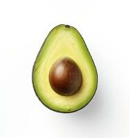 ai gegenereerd avocado Aan wit achtergrond. ai gegenereerd foto