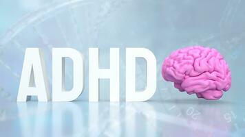 de adhd voor medisch of onderwijs concept 3d weergave. foto