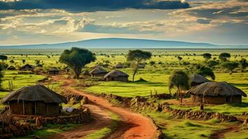 ai gegenereerd geologie kloof vallei landschap foto