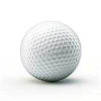 ai gegenereerd golf bal Aan wit achtergrond. sport, spel, hobby foto