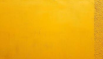 ai gegenereerd een geel geschilderd muur met een geel verf foto