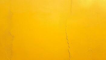 ai gegenereerd een geel geschilderd muur met pellen verf foto