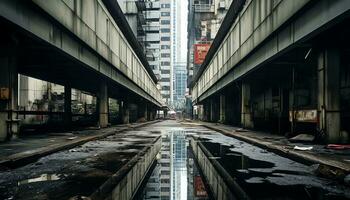 ai gegenereerd onthulling de levendig tapijtwerk van stedelijk exploratie foto