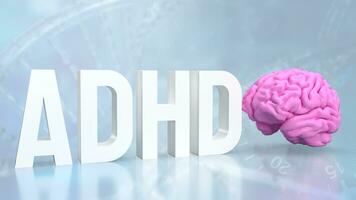 de adhd voor medisch of onderwijs concept 3d weergave. foto