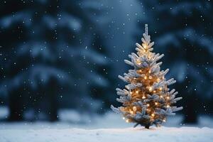ai gegenereerd Kerstmis boom in papier stijl Aan wit achtergrond foto