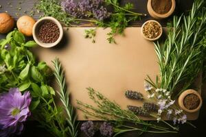 ai gegenereerd foto van voedsel ingrediënten met een keuken tafel achtergrond professioneel reclame voedsel fotografie