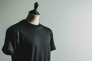 ai gegenereerd duidelijk t-shirt in Aan een mannequin voor mockup foto