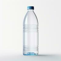 ai gegenereerd een plastic fles vol van water Aan wit achtergrond. drankje, drank, zuiver, mineraal water foto