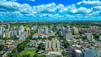 zuiden Amerika, Argentijns buenos aires stad straat met verkeer, vogel oog visie foto