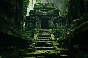 ai gegenereerd ruïnes van Beng mealea tempel, Bali, Indonesië, ai gegenereerd foto