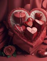 ai gegenereerd Valentijnsdag dag liefde ontwerp achtergrond ai gegenereerd foto