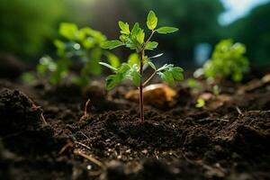 ai gegenereerd groen initiatief nieuw boom geplant net zo een deel van de strijd tegen klimaat verandering ai gegenereerd foto