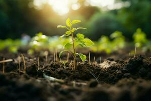 ai gegenereerd groen initiatief nieuw boom geplant net zo een deel van de strijd tegen klimaat verandering ai gegenereerd foto