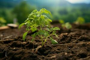 ai gegenereerd groen initiatief nieuw boom geplant net zo een deel van de strijd tegen klimaat verandering ai gegenereerd foto