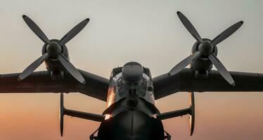 oud wijnoogst vliegtuig met propellers foto