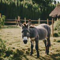 ai gegenereerd zeker aanbiddelijk de teder reuzen van de boerderij foto