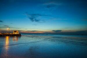 zonsondergang landschap visie Aan zee foto