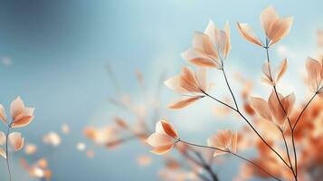 ai gegenereerd geel roze zacht kleur herfst bloem wazig achtergrond foto