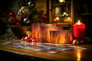 ai gegenereerd Kerstmis kaarten - generatief ai foto