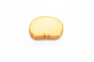 aardappelen brood gesneden op witte achtergrond foto