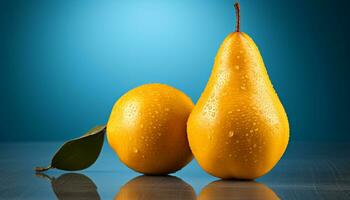 ai gegenereerd versheid en natuur in een levendig citrus fruit gegenereerd door ai foto